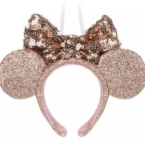 Disney 2019 Rose Gold Minnie Bow Ears Headband Christmas Ornament w/ Tags